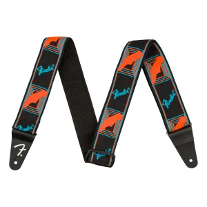 Fender -  Neon Monogrammed Strap, Blue/Orange