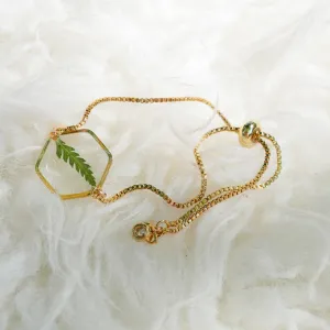 Fern Leaf Hexagon Bracelet