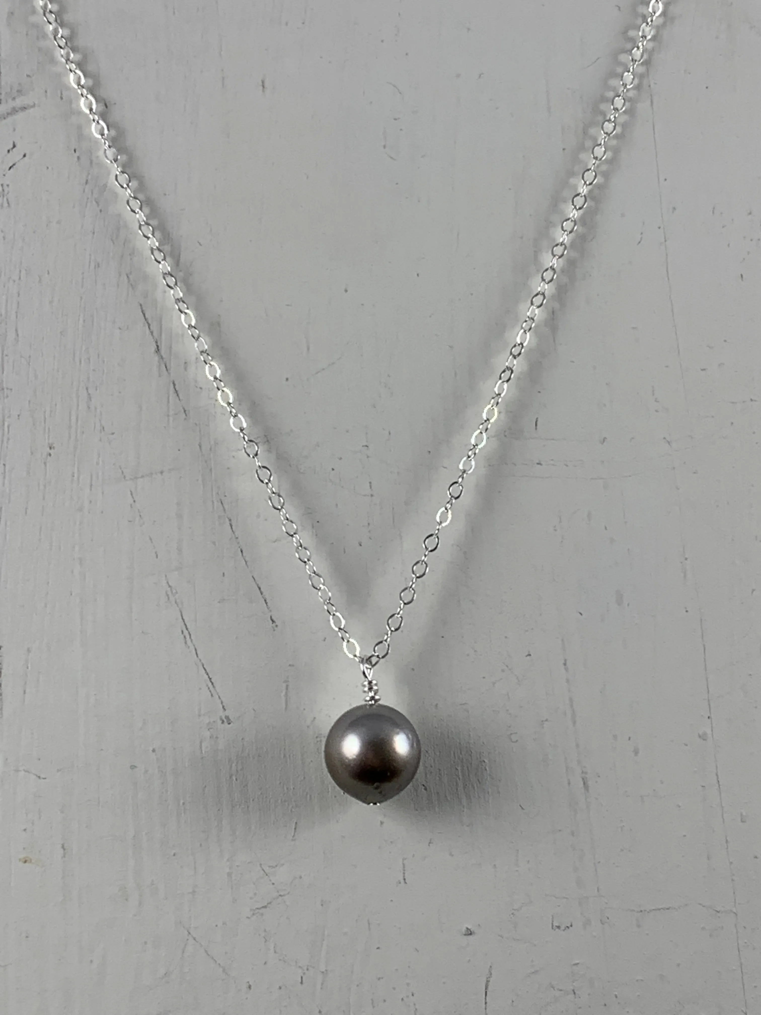 Floating pearl necklace, tahitian pearl necklace, floating pearl necklace, Tahitian pearl jewelry