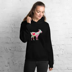 Floral Goat Unisex Hoodie