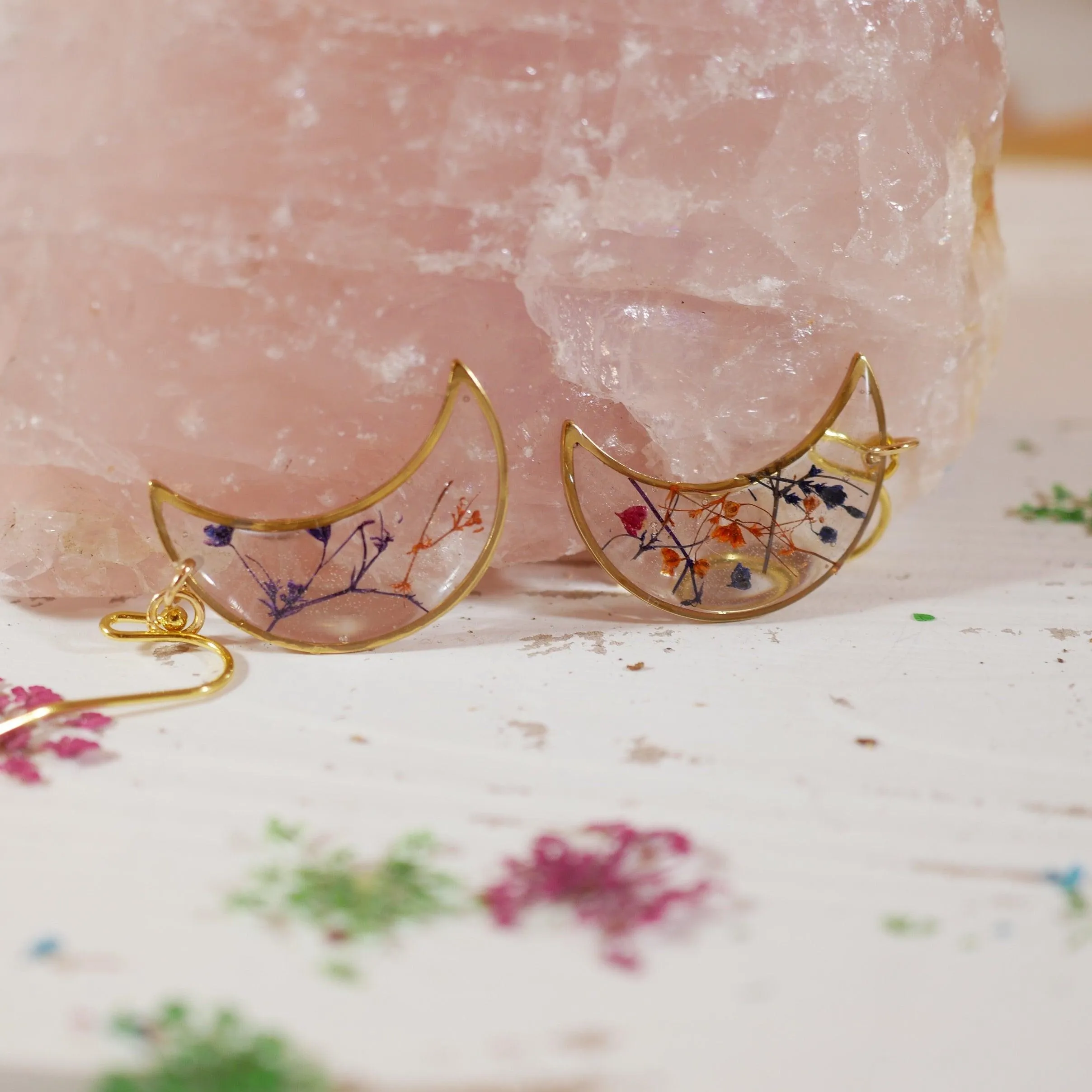 Flower Moon dangle Earrings