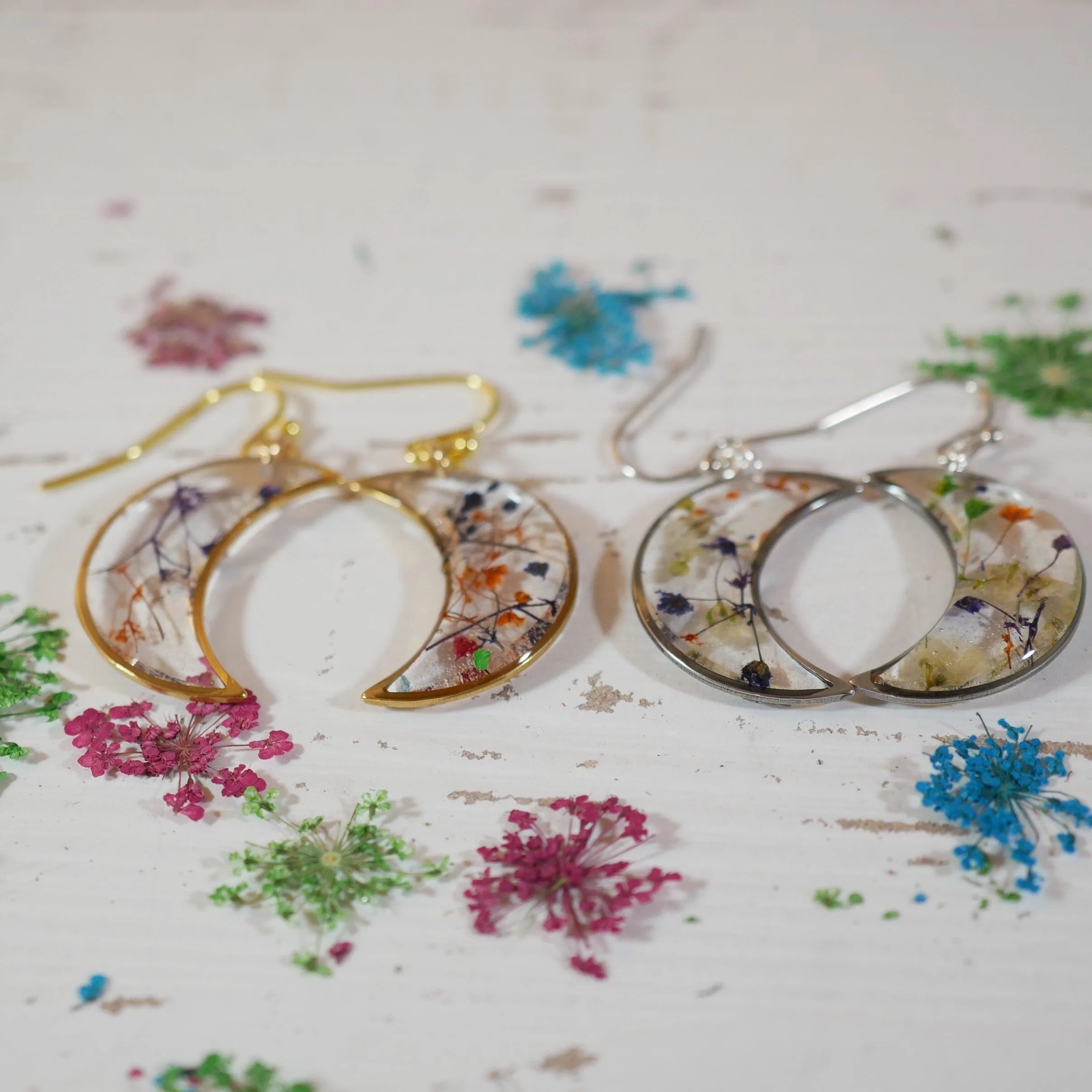 Flower Moon dangle Earrings