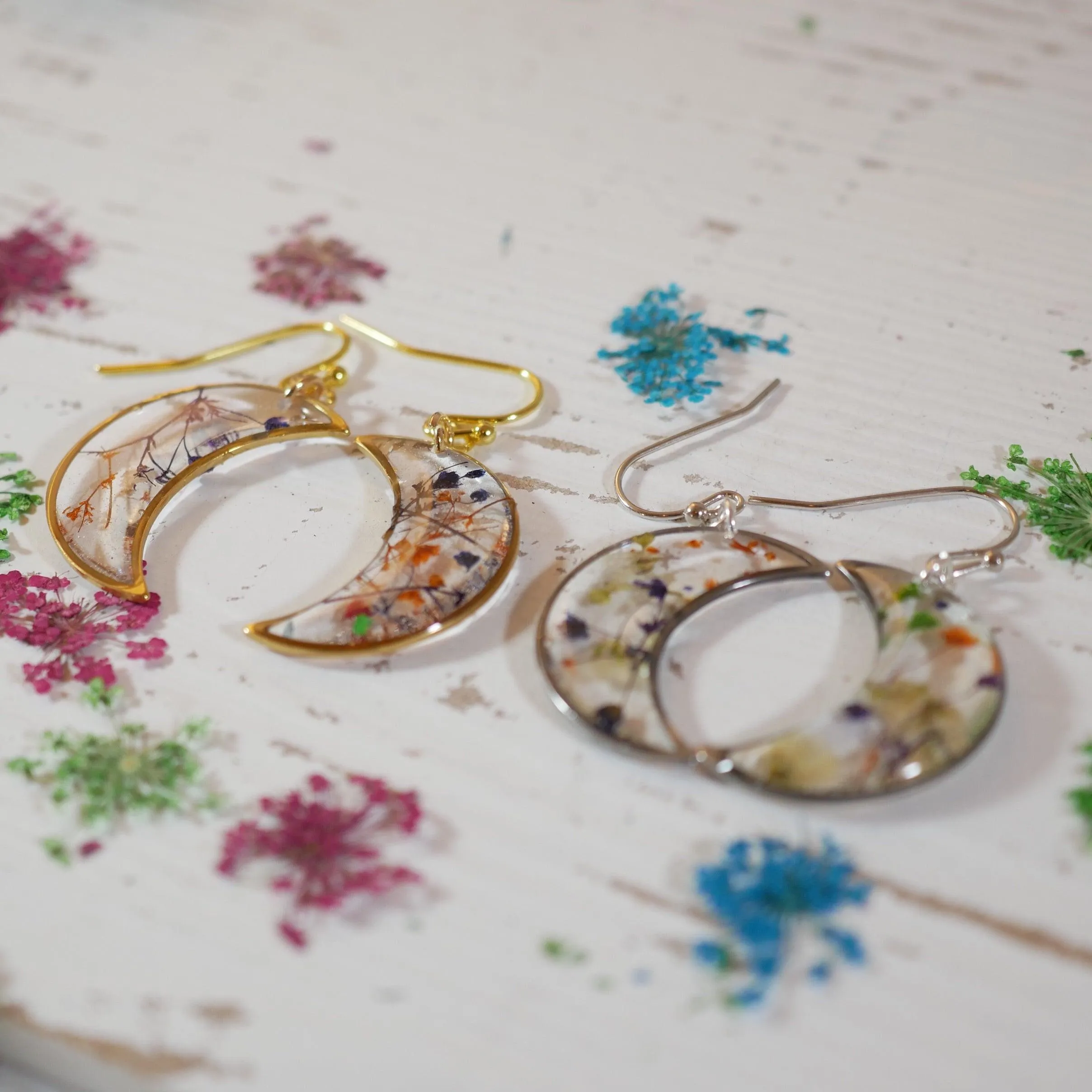 Flower Moon dangle Earrings