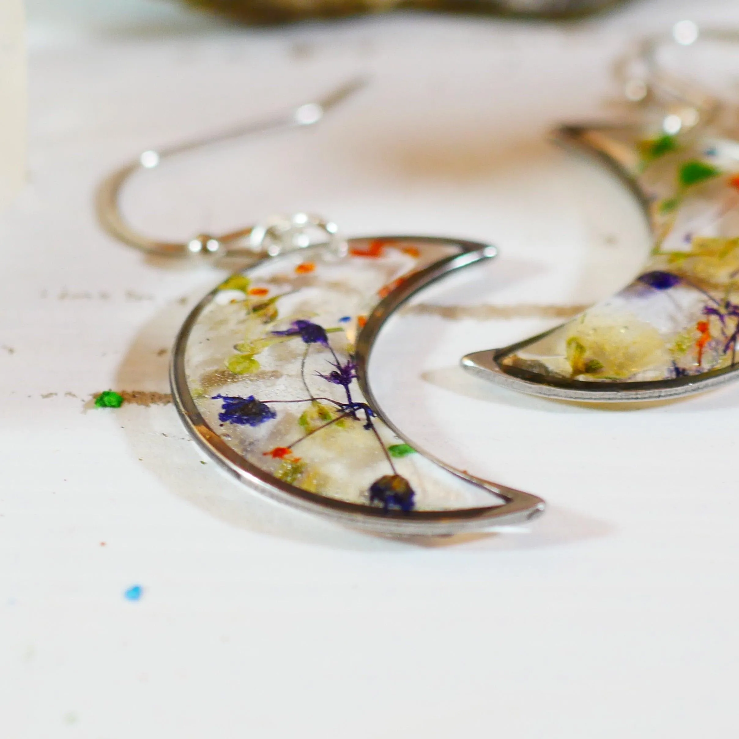 Flower Moon dangle Earrings