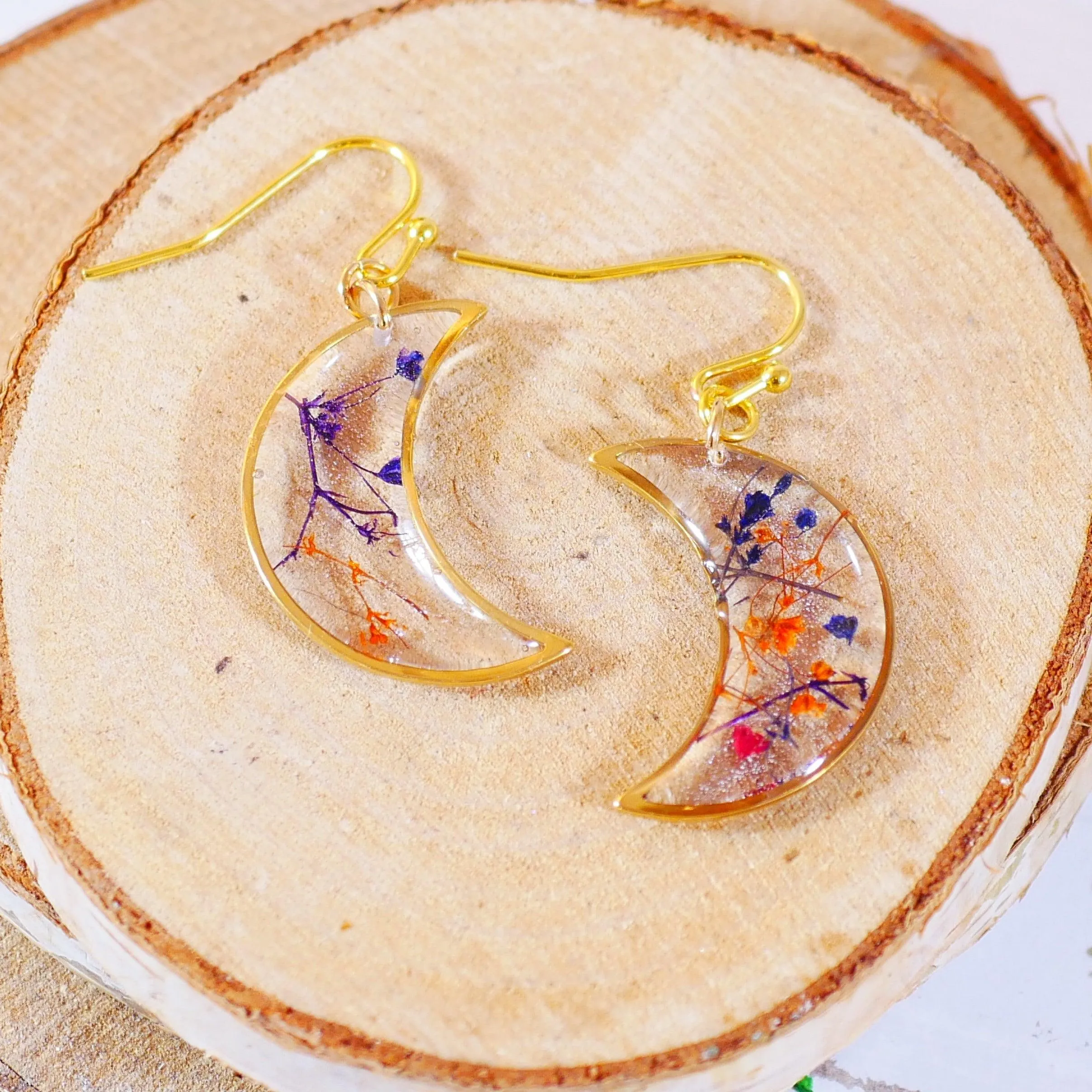 Flower Moon dangle Earrings