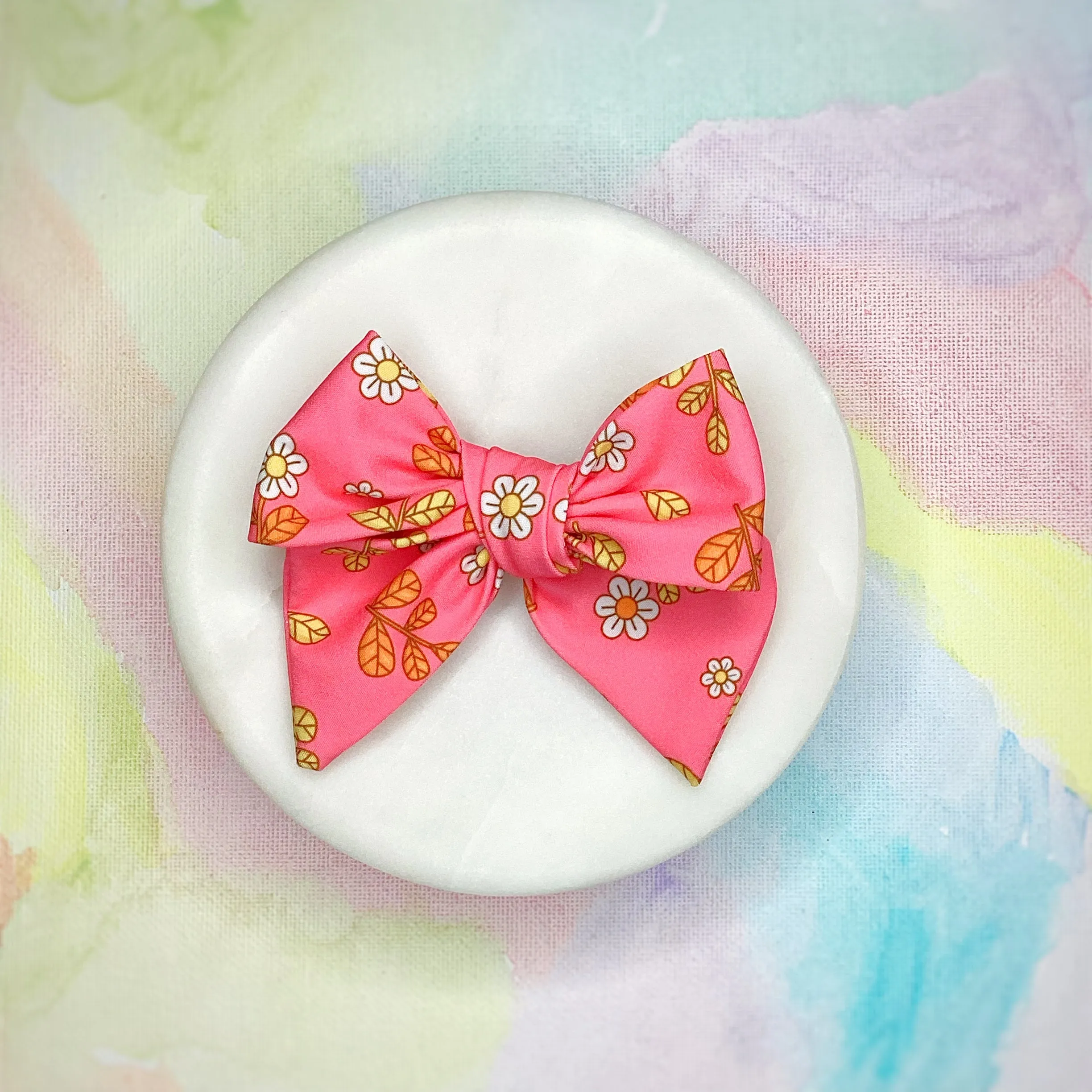 Flower Power Bow Strip and Scrunchie Collection