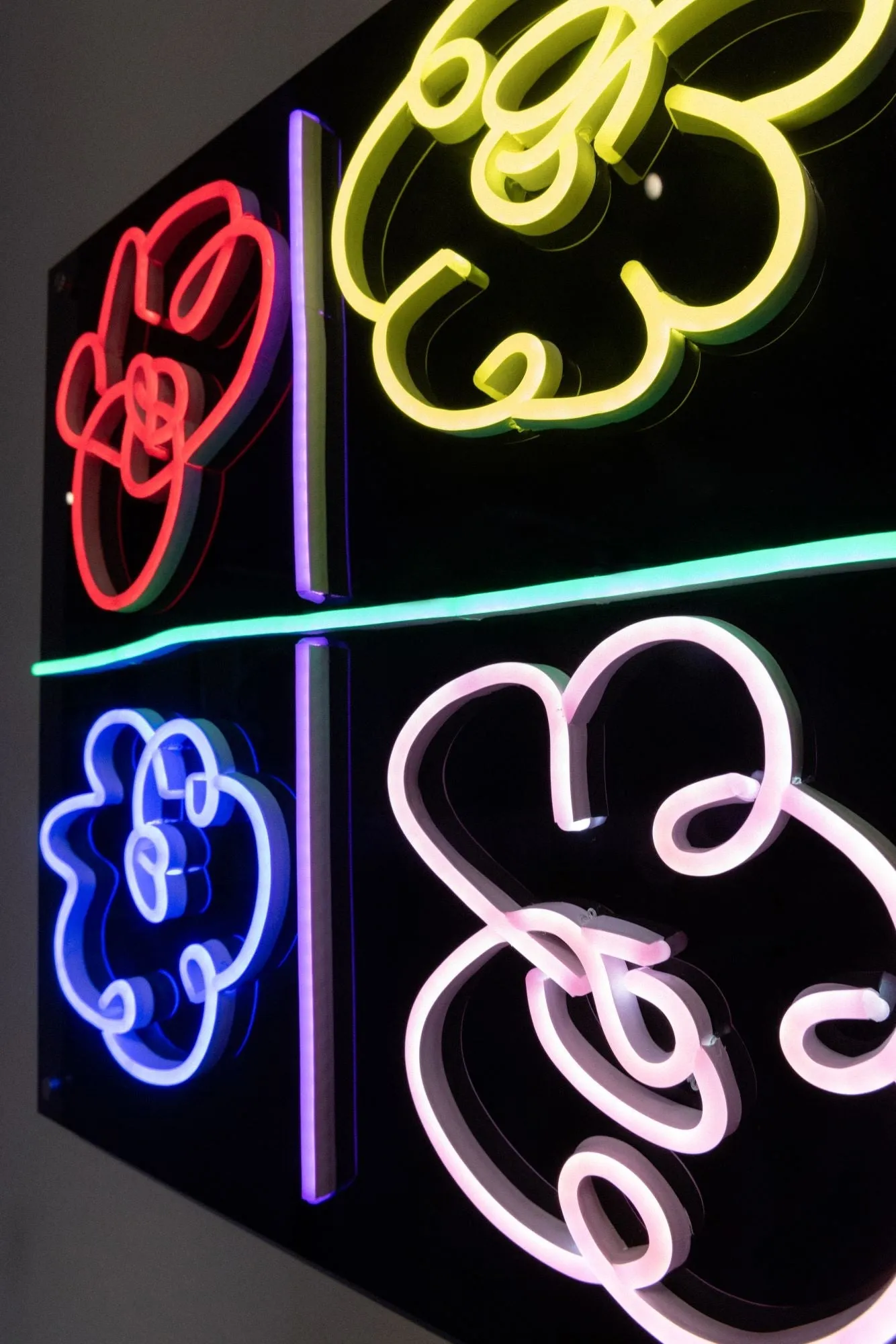 Flowers by Mickalene Thomas, LED neon sign