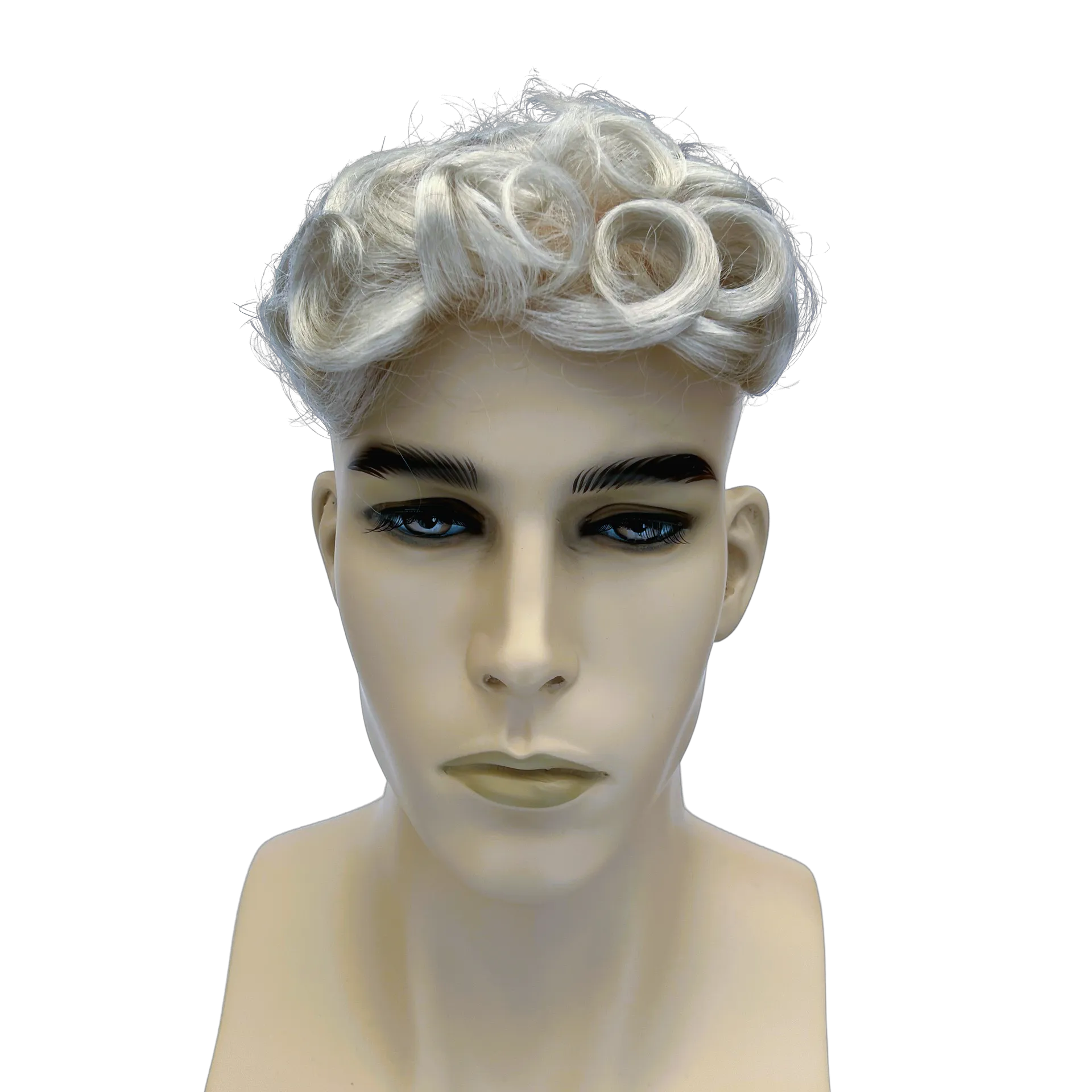 Free Parting Gray Mix Toupee for Men Brush Back Hair System for Male, Hand-tied