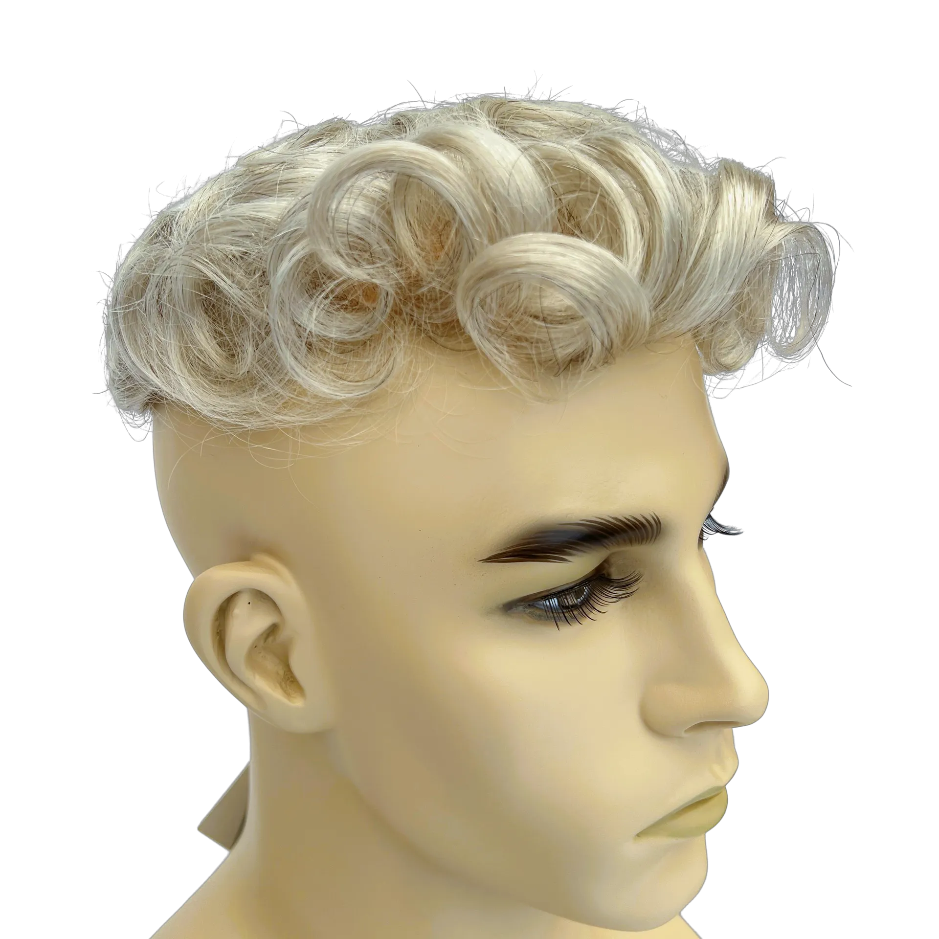 Free Parting Gray Mix Toupee for Men Brush Back Hair System for Male, Hand-tied