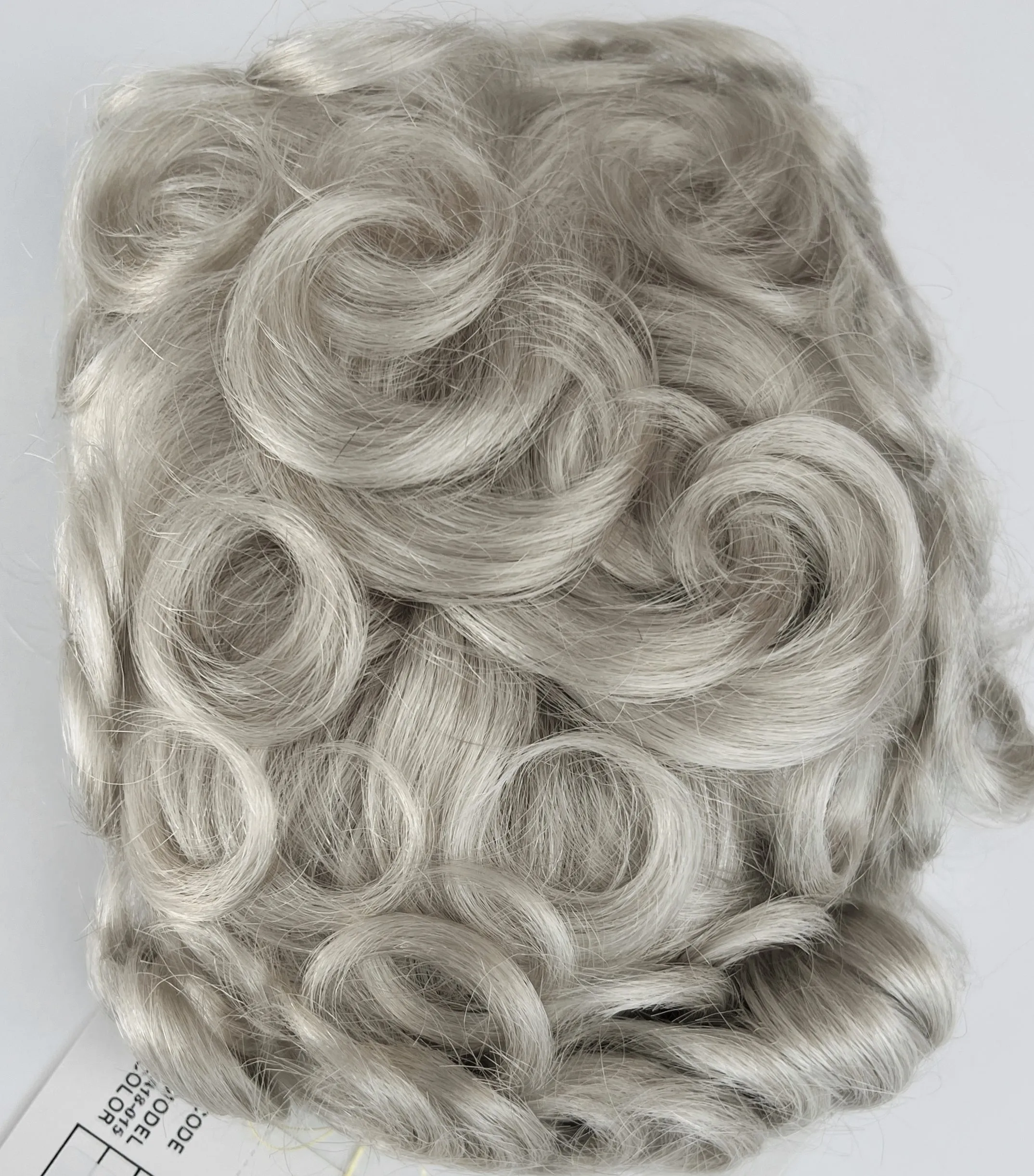 Free Parting Gray Mix Toupee for Men Brush Back Hair System for Male, Hand-tied