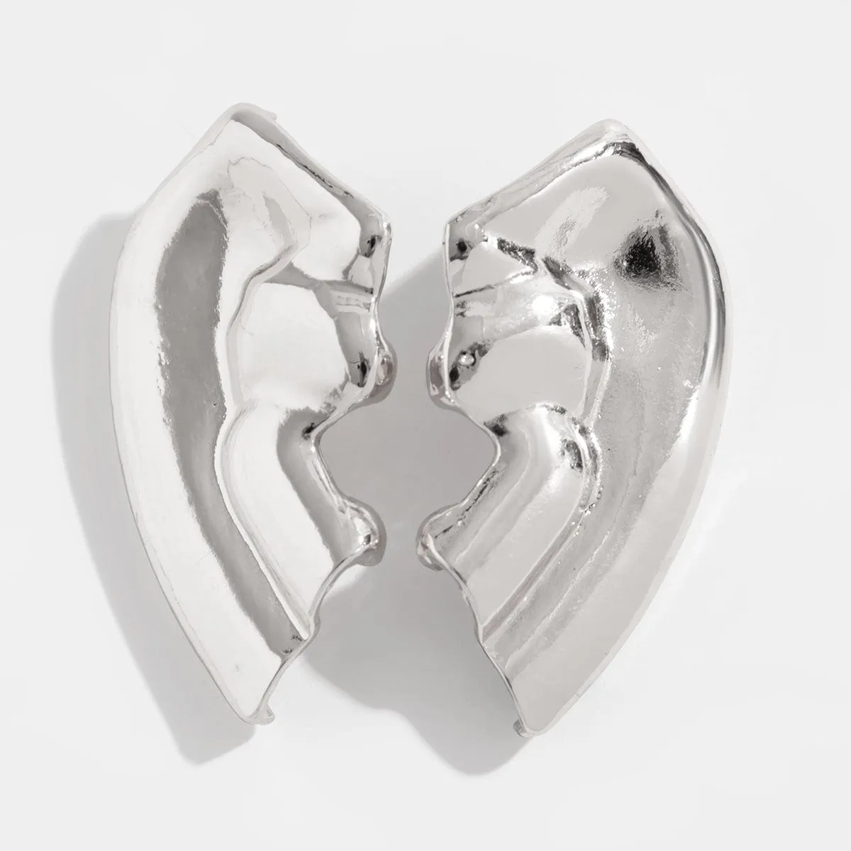 Geometric Chunky Irregular Shape Stud Earrings