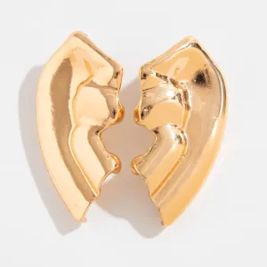 Geometric Chunky Irregular Shape Stud Earrings