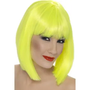Glam Wig - Neon Yellow, Short