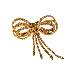 Gold Bow Brooch
