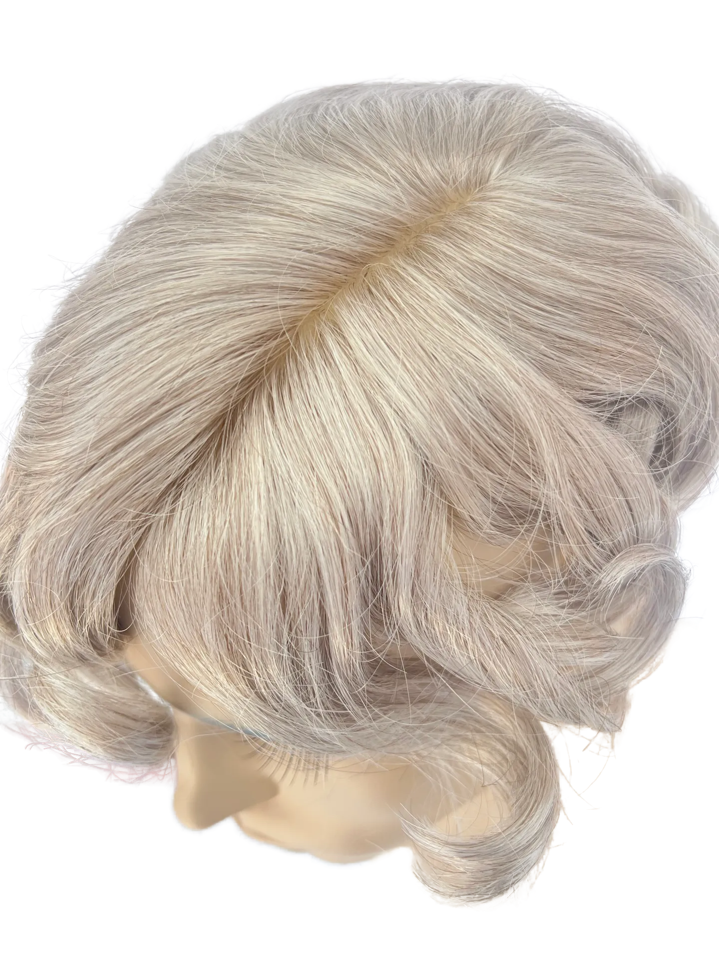 Gray Hair System for Men Toupee Hand-tied Edging Base Hairpiece for Men Natural Breezy Everyday Wear