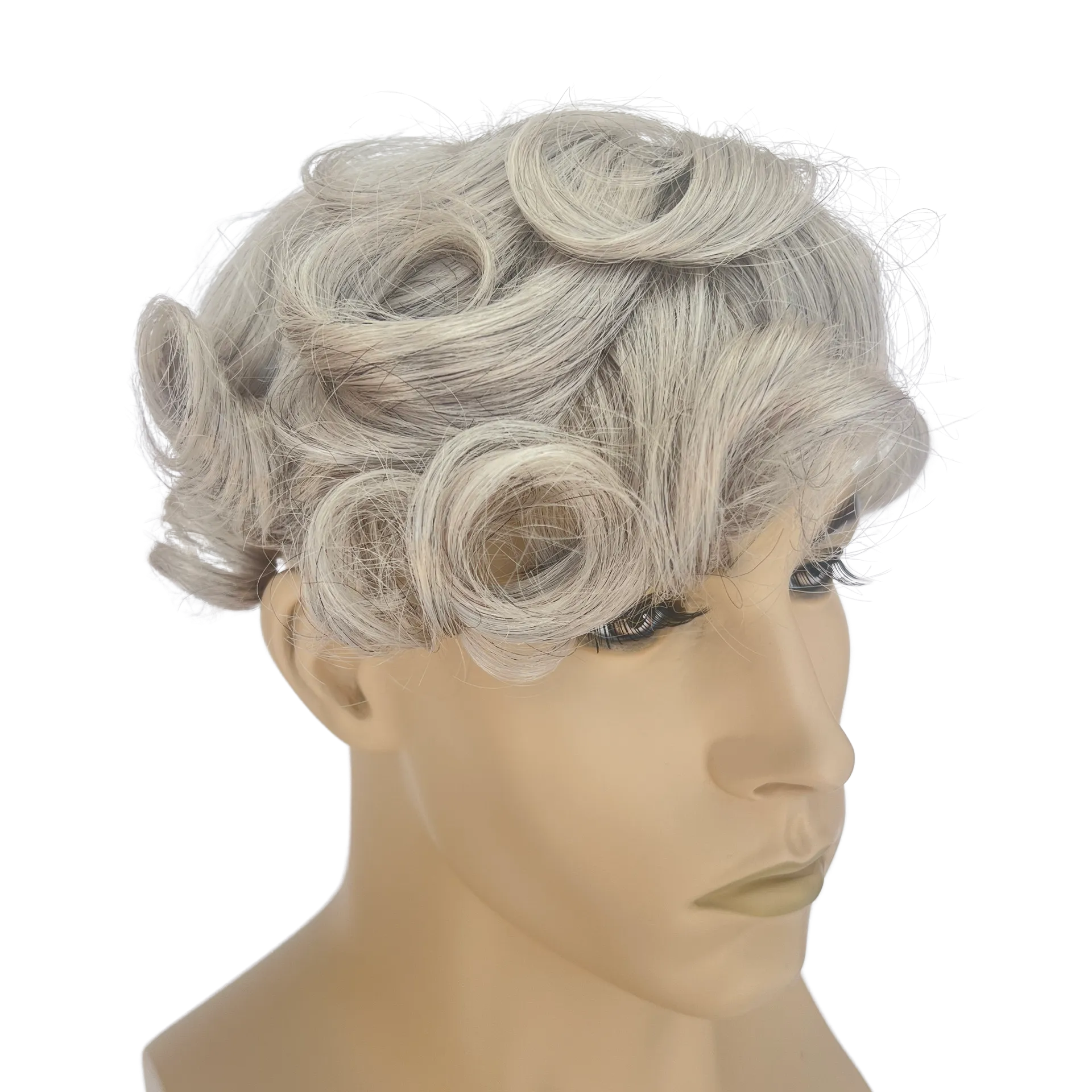 Gray Hair System for Men Toupee Hand-tied Edging Base Hairpiece for Men Natural Breezy Everyday Wear