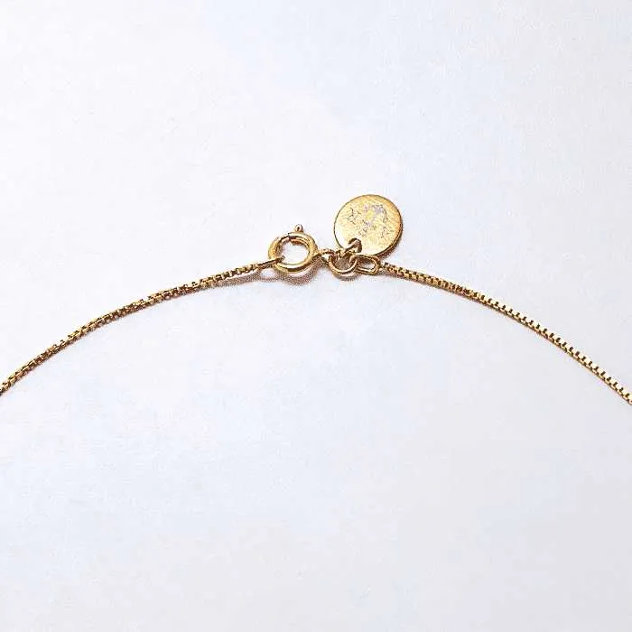 Green CZ Teardrop Dainty Necklace