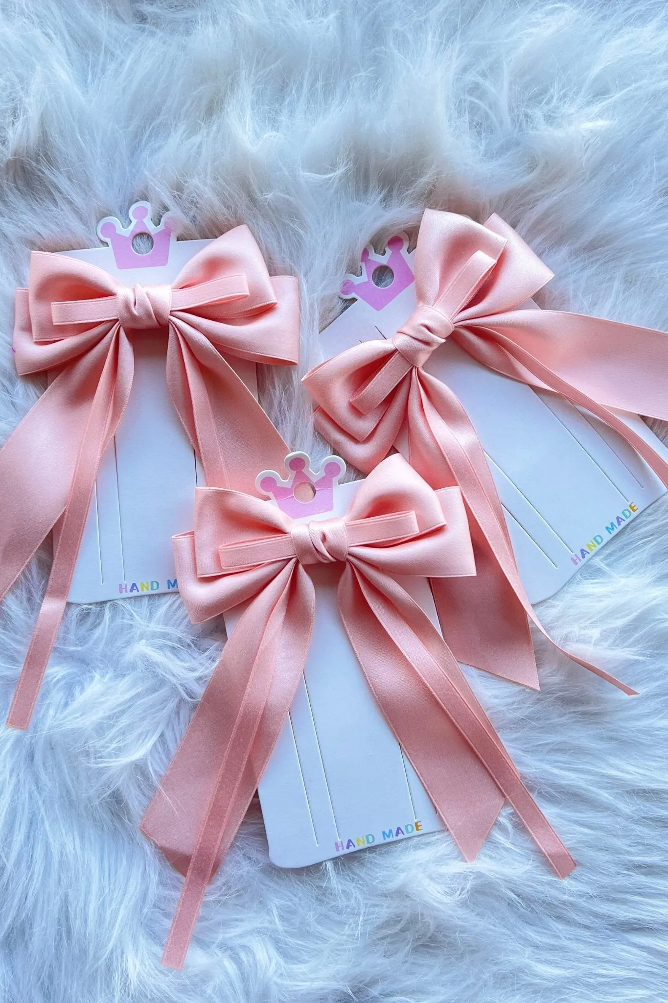 Hair Bow in Peach