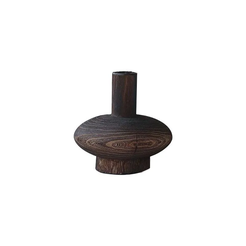Handcrafted Wooden Vase - Perfect for Zen Living Rooms