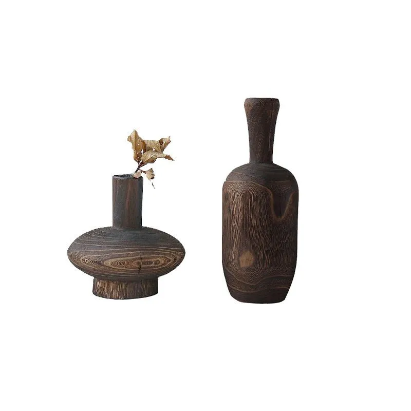 Handcrafted Wooden Vase - Perfect for Zen Living Rooms