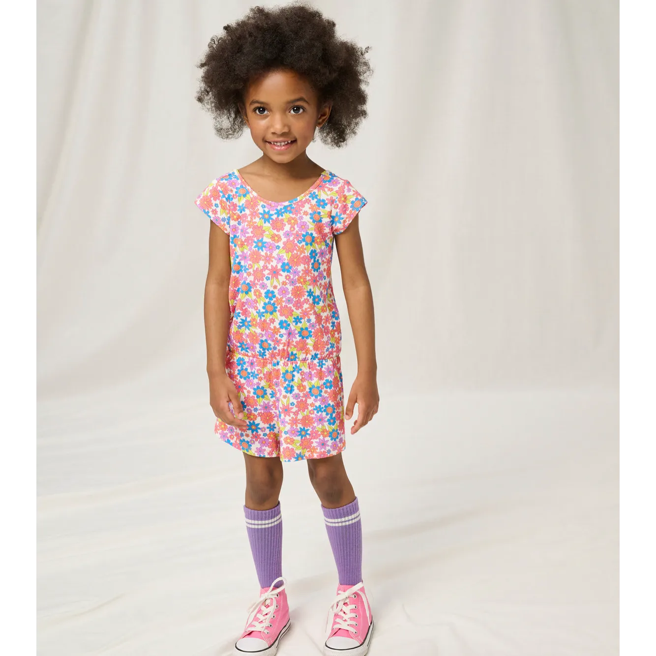 Hatley Retro Floral Romper - White
