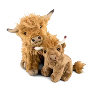 Highland Cow Parent & Calf Set