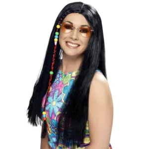 Hippy Party Wig - Black