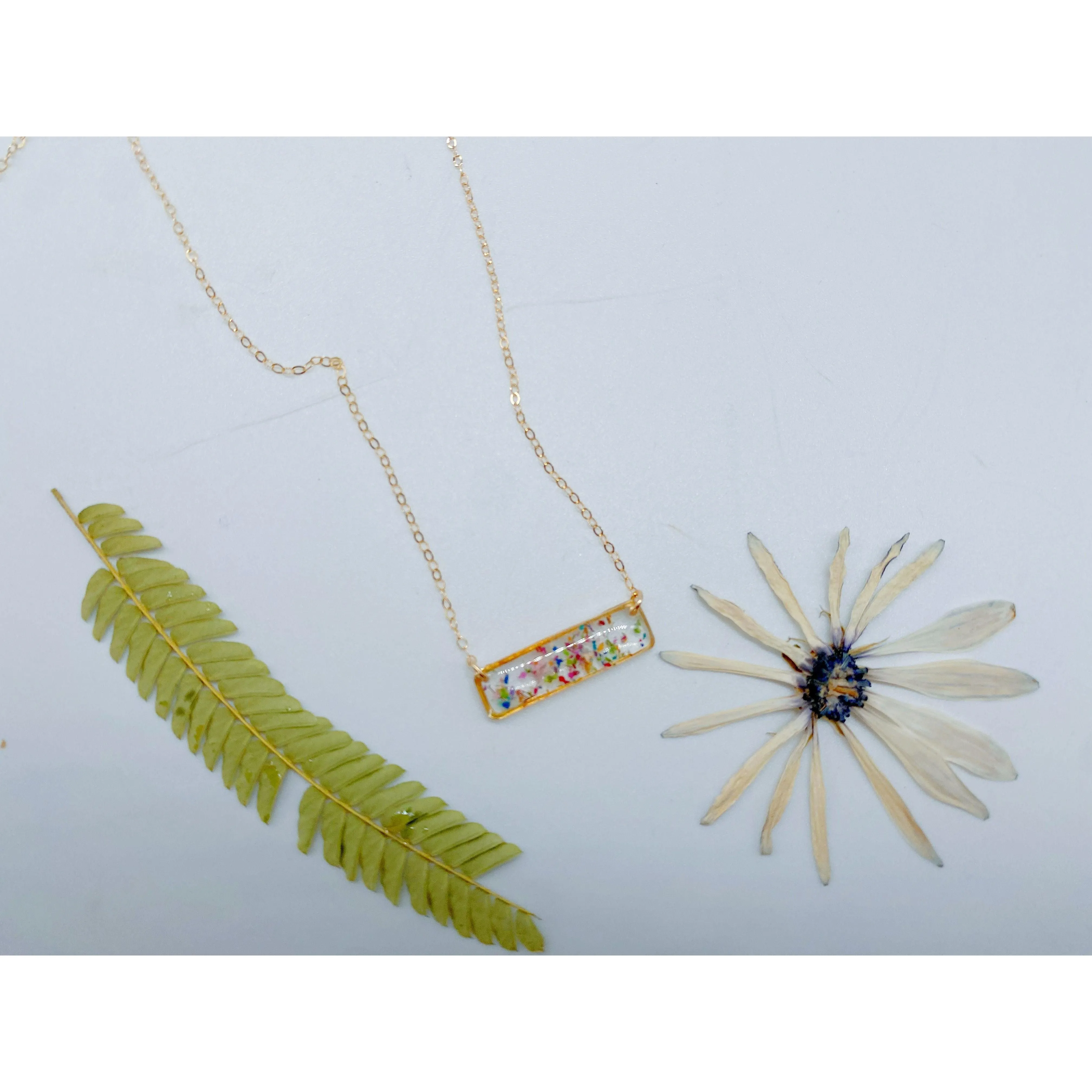 Horizontal Confetti Bar Necklace