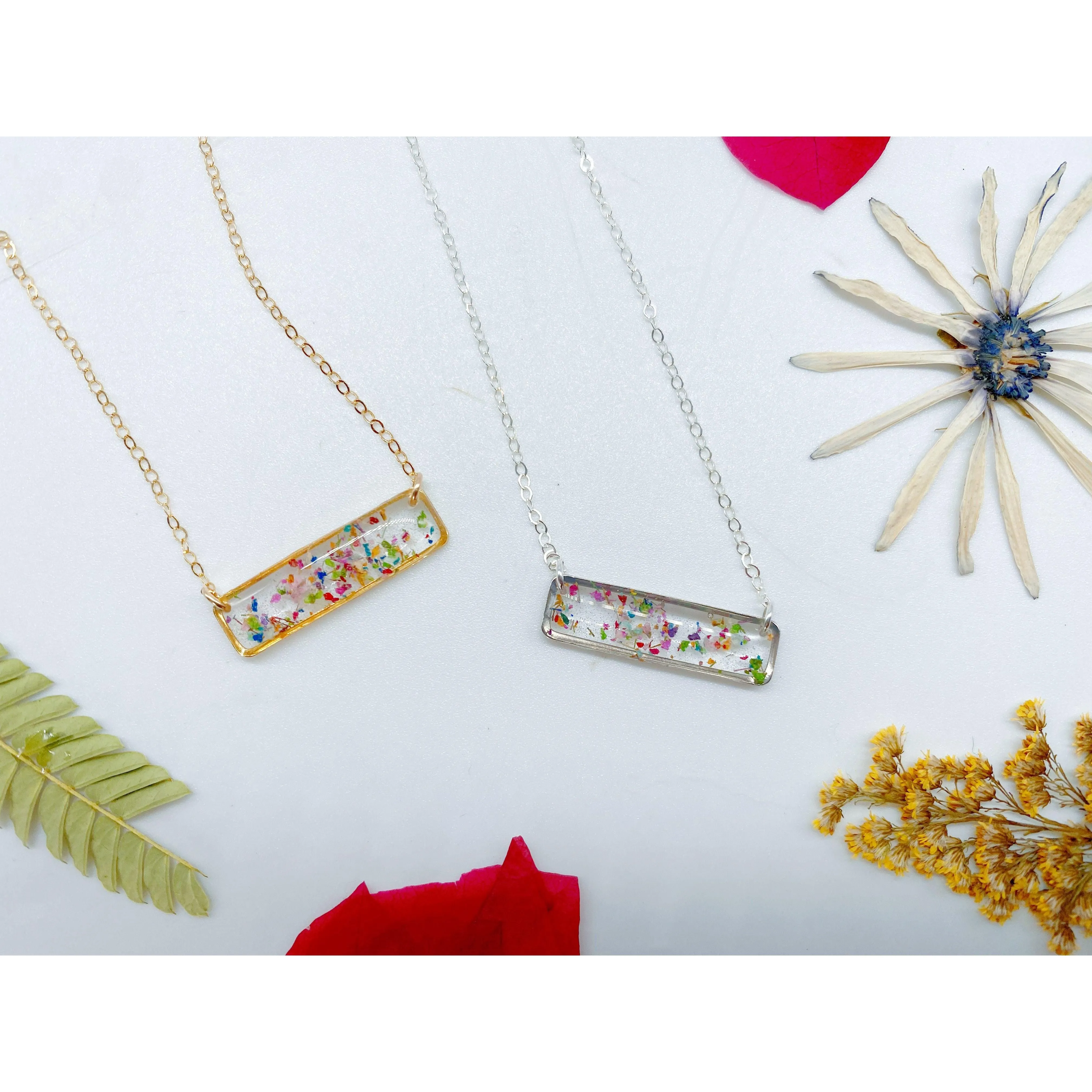 Horizontal Confetti Bar Necklace