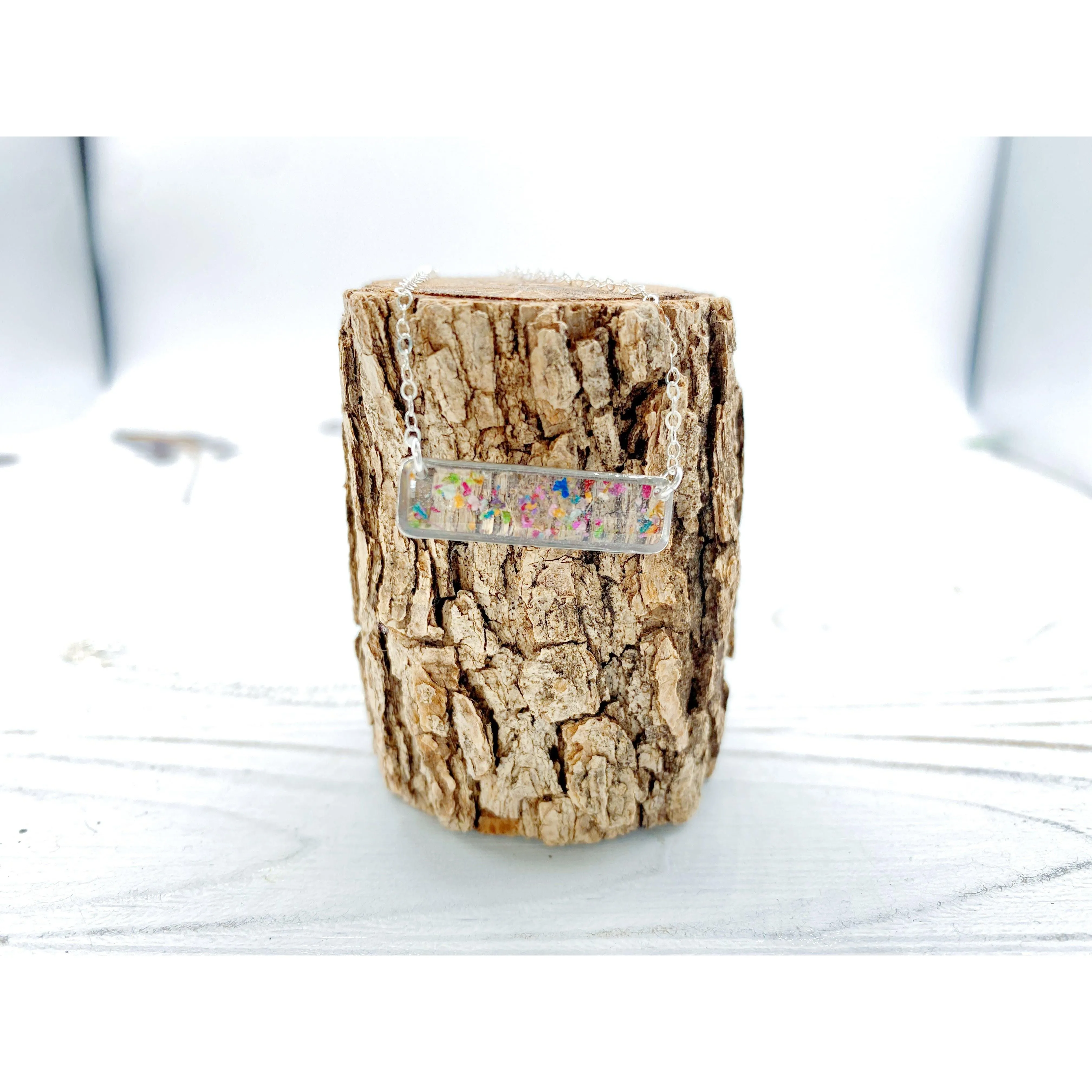Horizontal Confetti Bar Necklace