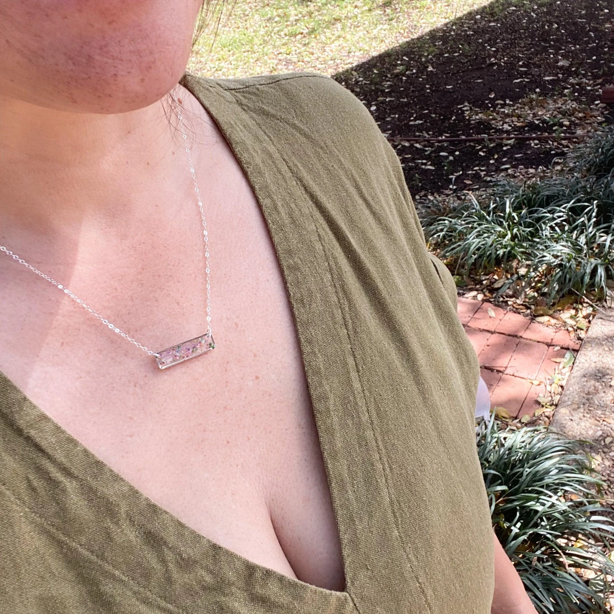 Horizontal Confetti Bar Necklace