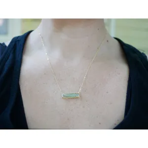 Horizontal Pressed Fern Bar Necklace