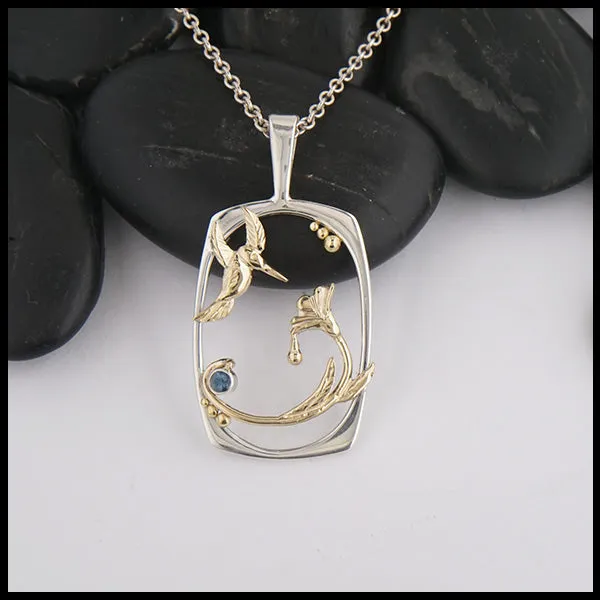 Hummingbird Dewdrop Pendant