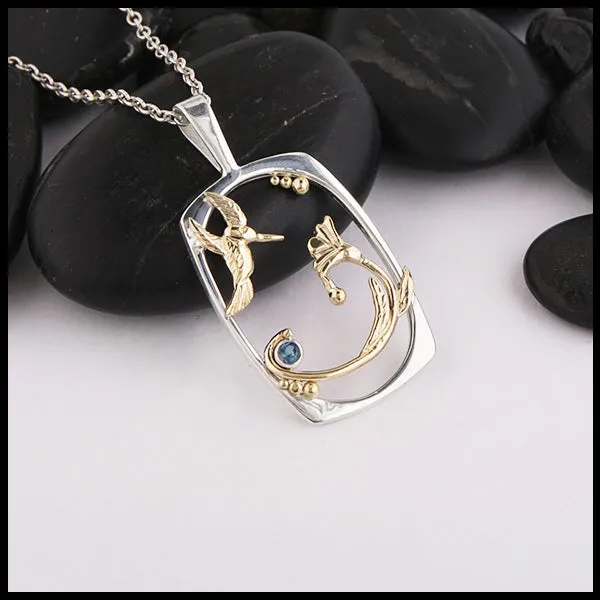 Hummingbird Dewdrop Pendant