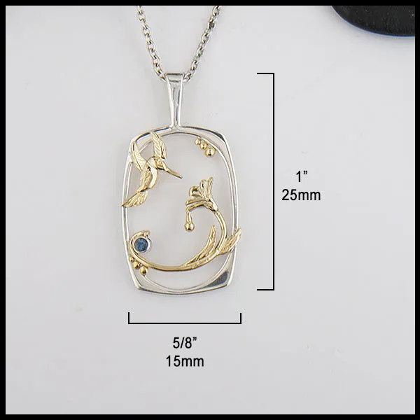 Hummingbird Dewdrop Pendant