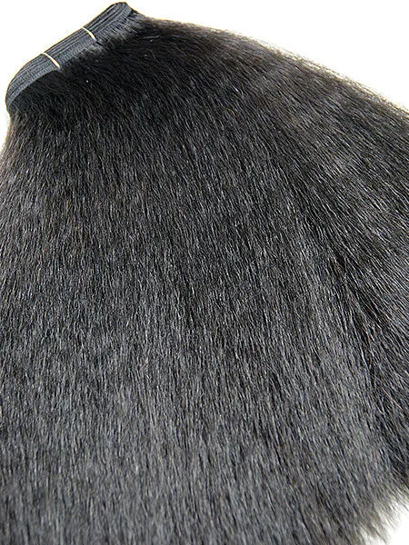 Indian Remy Kinky Straight Human Hair Extensions - Wefted Hair 12"