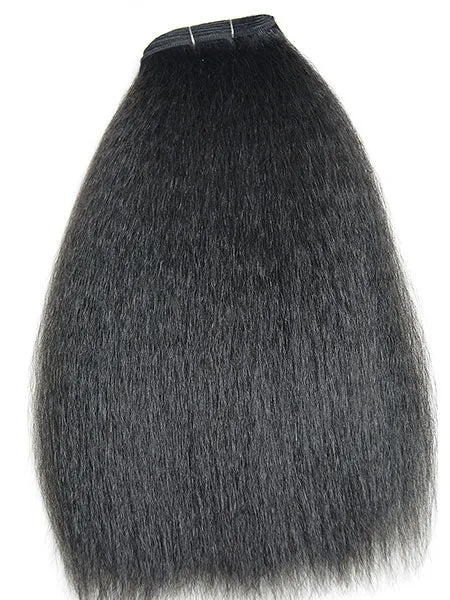 Indian Remy Kinky Straight Human Hair Extensions - Wefted Hair 12"