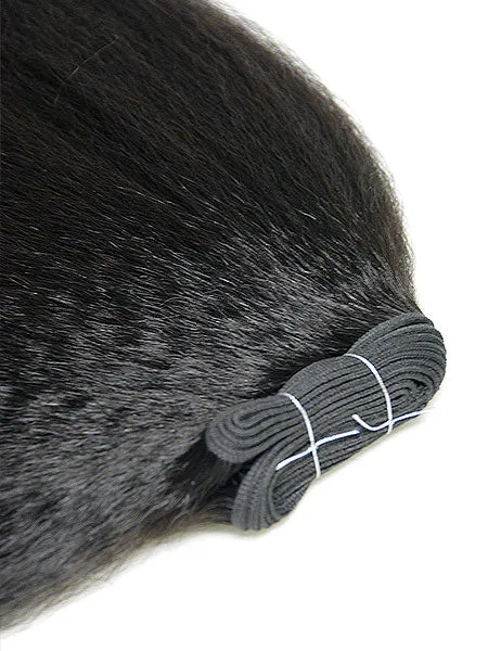Indian Remy Kinky Straight Human Hair Extensions - Wefted Hair 12"