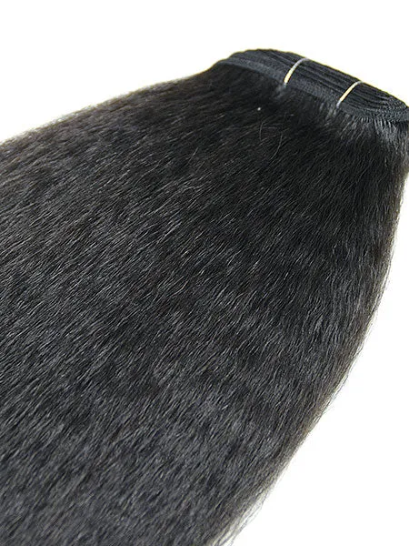 Indian Remy Kinky Straight Human Hair Extensions - Wefted Hair 12"
