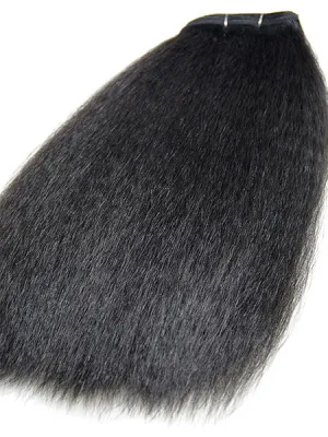 Indian Remy Kinky Straight Human Hair Extensions - Wefted Hair 12"