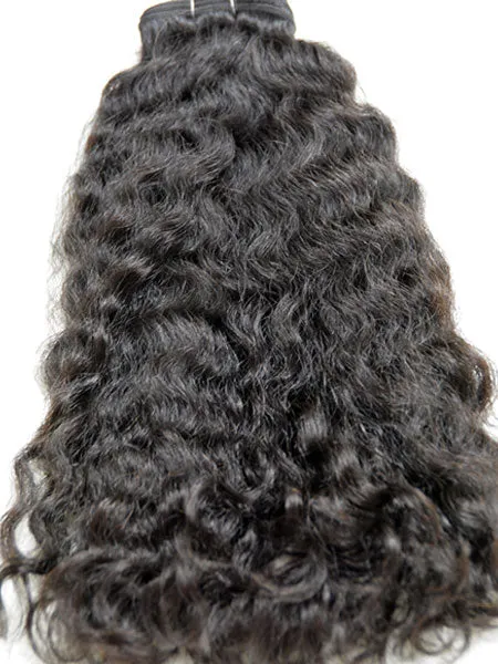 Indian Remy Kinky Wave Human Hair Extensions - Wefted Hair 22"