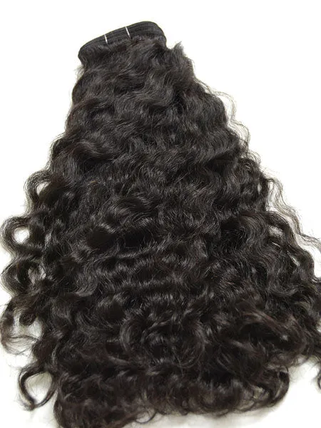 Indian Remy Kinky Wave Human Hair Extensions - Wefted Hair 22"