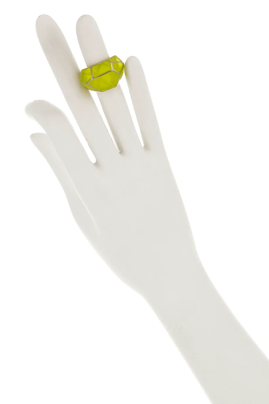 ISHARYA LOUVRE Neon Yellow Resin Ring