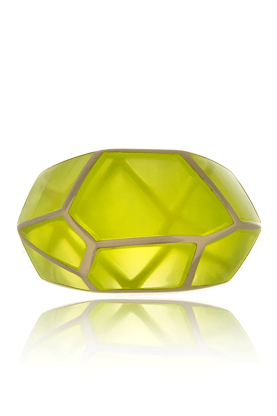ISHARYA LOUVRE Neon Yellow Resin Ring