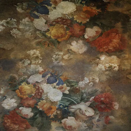Kate Fine Art Retro Oil Painting Flowers Backdrop for Photography