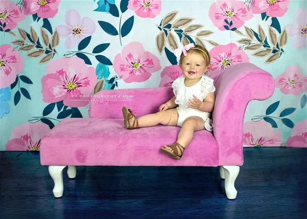 Kate Retro Spring Flowers Backdrop for Photography Designed by JFCC