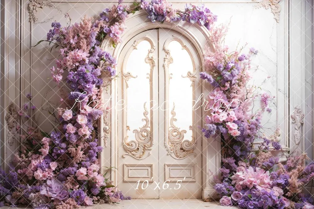 Kate Spring Flowers Retro Door Backdrop Designed by Emetselch