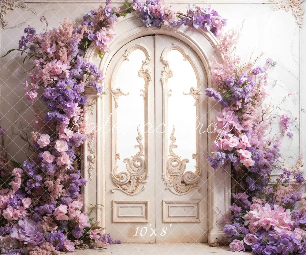 Kate Spring Flowers Retro Door Backdrop Designed by Emetselch