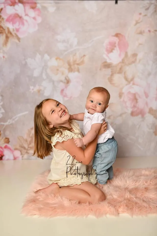 Kate Wedding Retro Old Blurring Flowers Backdrop for Photography Designed by JFCC
