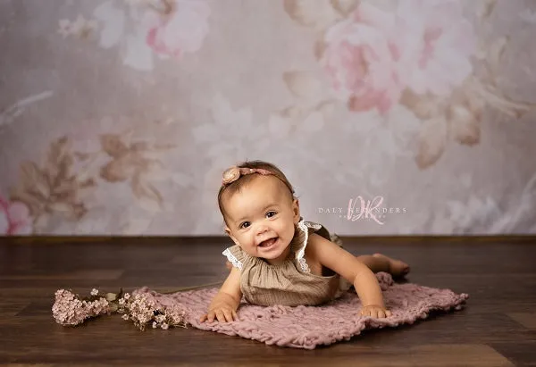 Kate Wedding Retro Old Blurring Flowers Backdrop for Photography Designed by JFCC